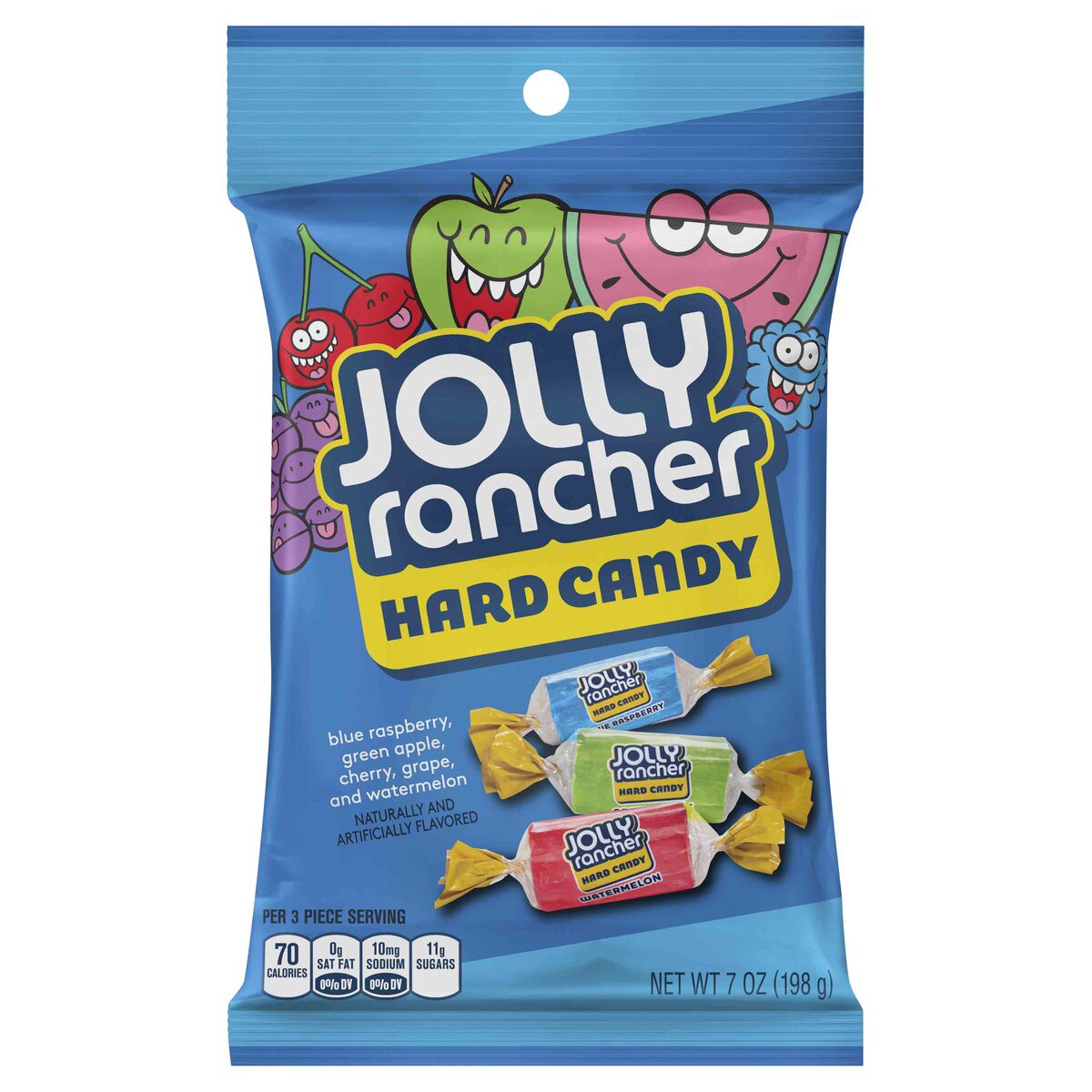 slide 1 of 6, Jolly Rancher Hard Candy, Watermelon, Green Apple, Cherry, Grape and Blue Raspberry Flavors, 7 oz
