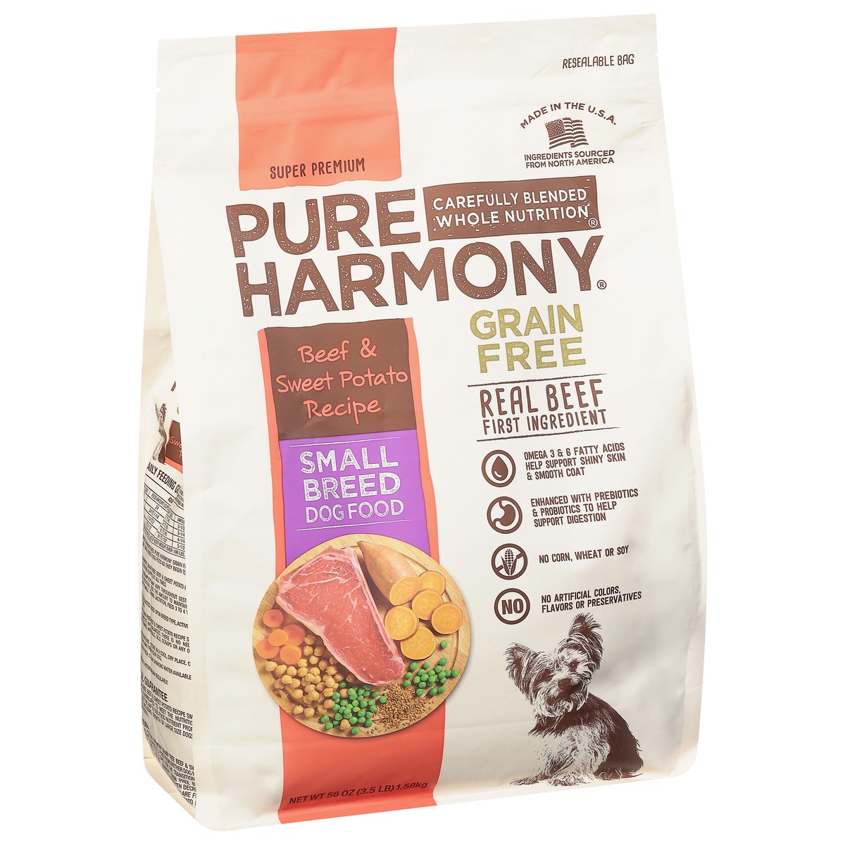 slide 9 of 9, Pure Harmony Small Breed Super Premium Grain Free Beef & Sweet Potato Recipe Dog Food 56 oz, 56 oz