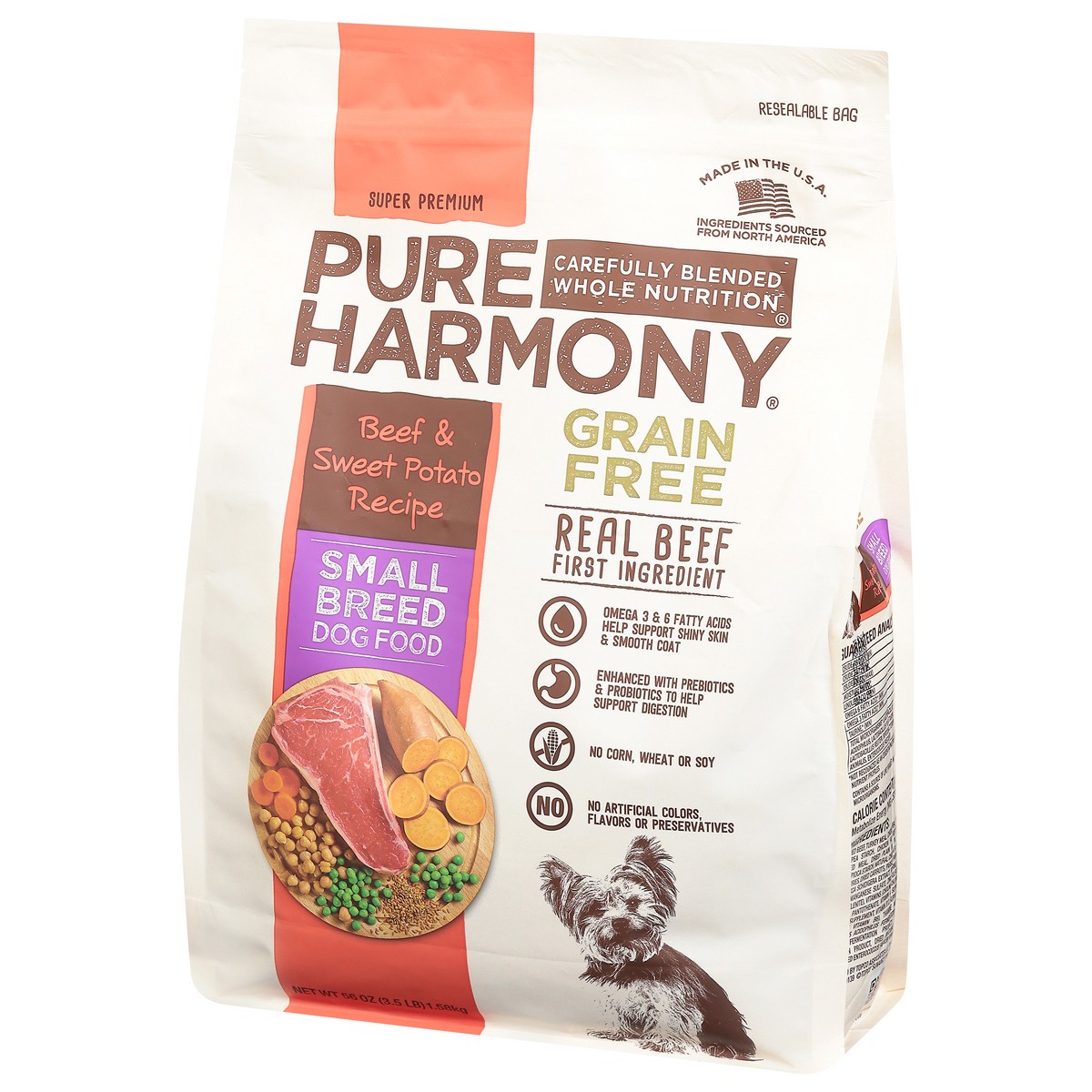 slide 5 of 9, Pure Harmony Small Breed Super Premium Grain Free Beef & Sweet Potato Recipe Dog Food 56 oz, 56 oz