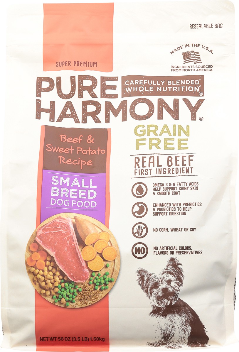 slide 6 of 9, Pure Harmony Small Breed Super Premium Grain Free Beef & Sweet Potato Recipe Dog Food 56 oz, 56 oz