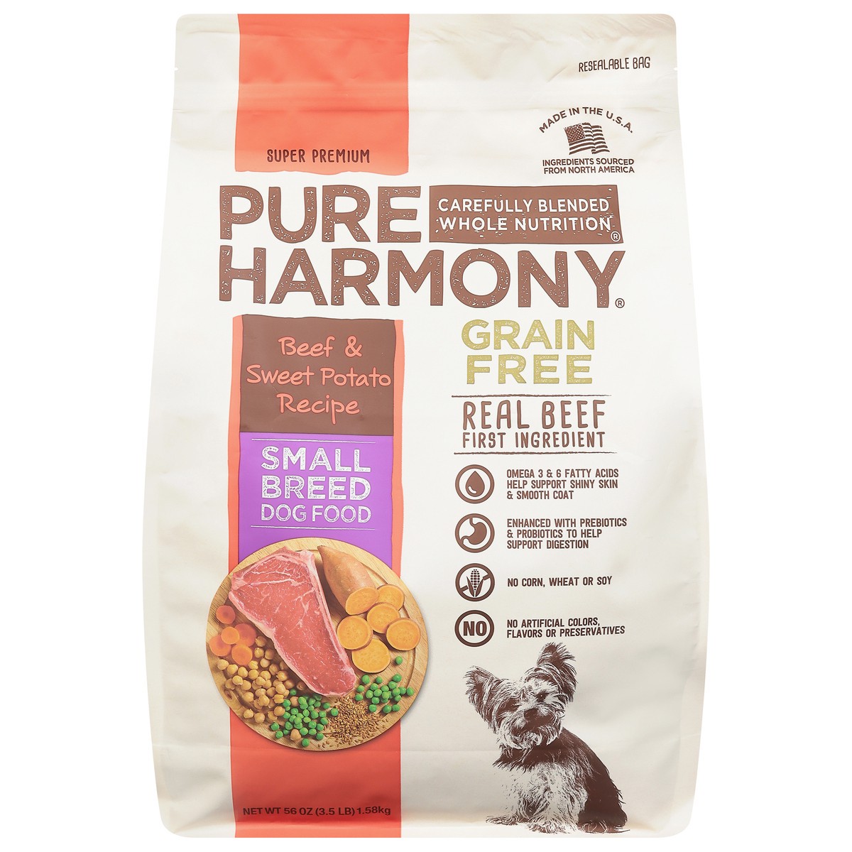 slide 1 of 9, Pure Harmony Small Breed Super Premium Grain Free Beef & Sweet Potato Recipe Dog Food 56 oz, 56 oz