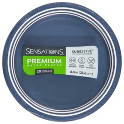 Sensations Premium 8.5 Inch Paper Plates, 20 Each