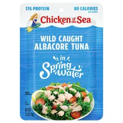 Chicken of the Sea Wild Caught Albacore Tuna in Spring Water Packet 2.5 oz