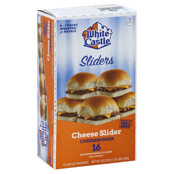 slide 1 of 1, White Castle (F/D) White Castle, Cheese Sliders, Cheeseburgers, 29.28oz
