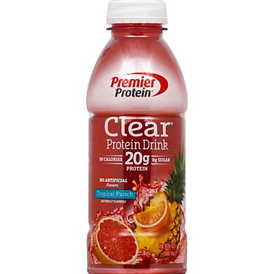 slide 1 of 1, Premier Protein Clear Tropical Punch Drink, 16.9 oz