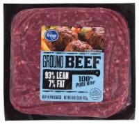 Kroger Ground Beef 93% Lean 7% Fat
