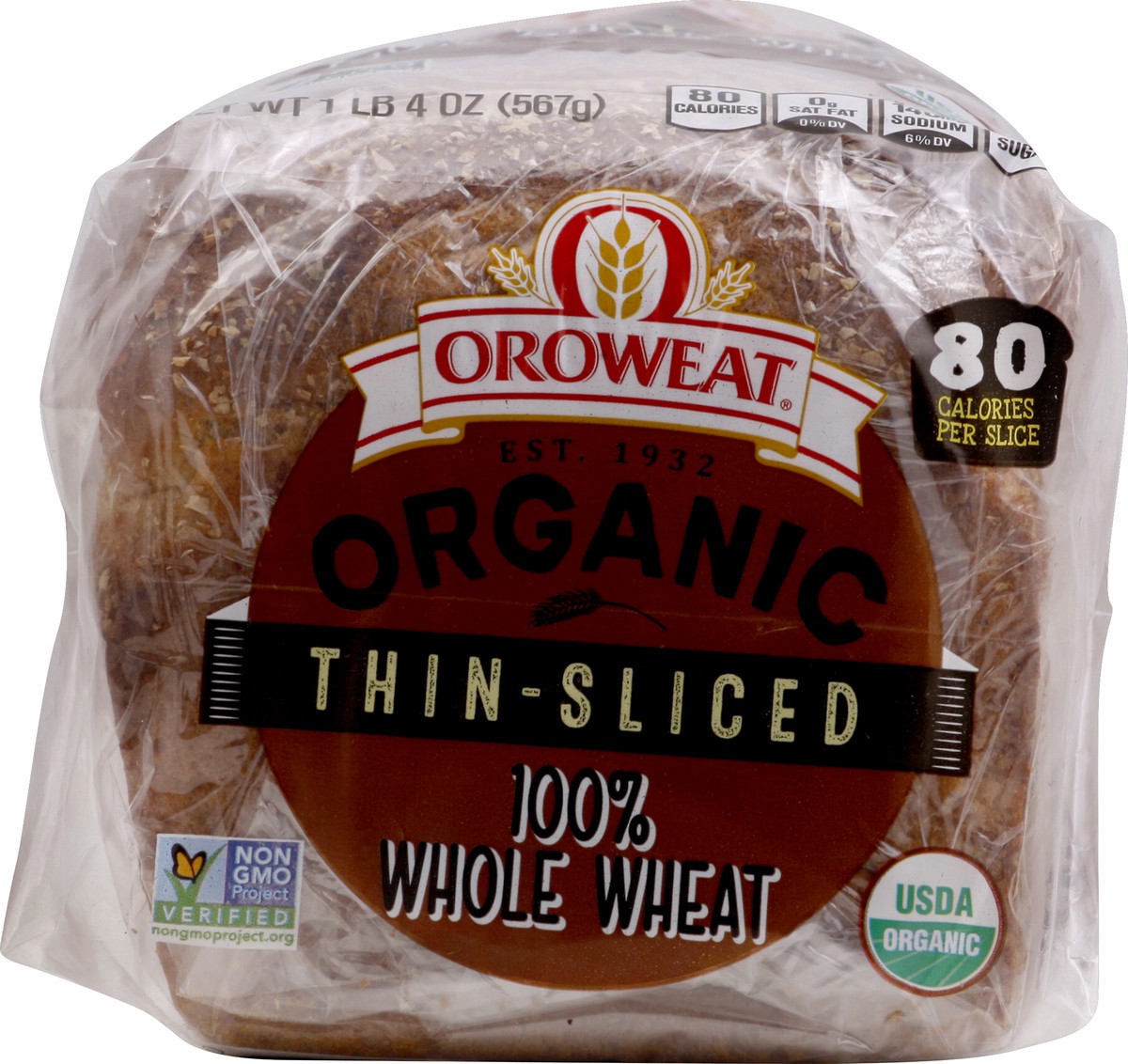 Oroweat Organic 100% Whole Wheat Thin-Sliced Bread, 20 Oz, 54% OFF