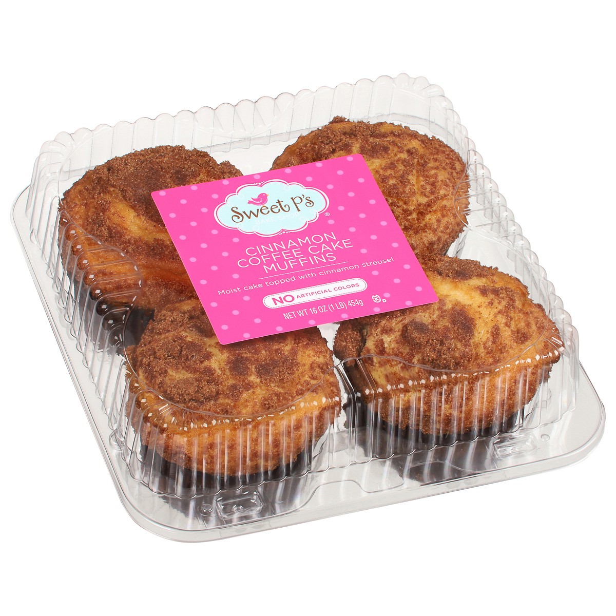 slide 9 of 15, Sweet P's Bake Shop Cinnamon Coffee Cake Muffins 16 oz, 16 oz