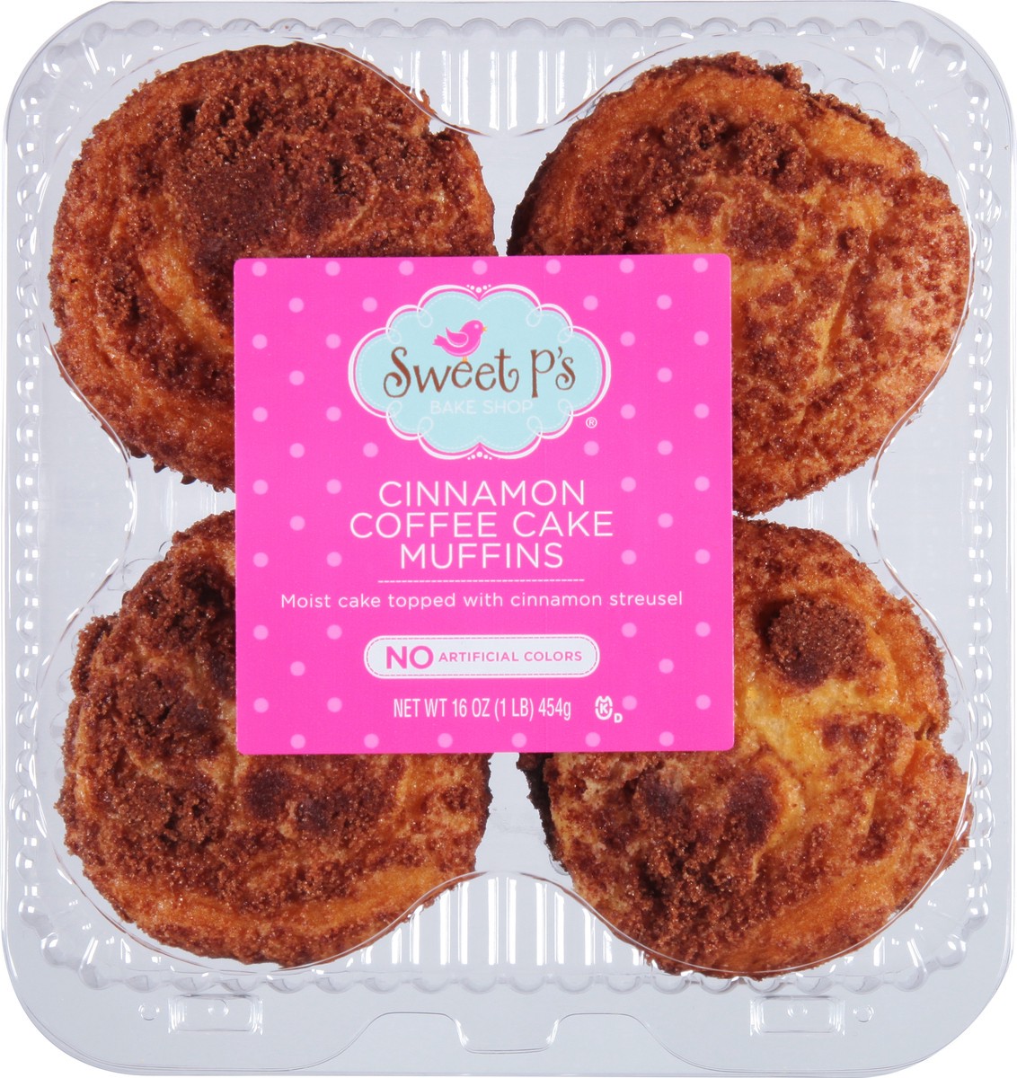 slide 4 of 15, Sweet P's Bake Shop Cinnamon Coffee Cake Muffins 16 oz, 16 oz