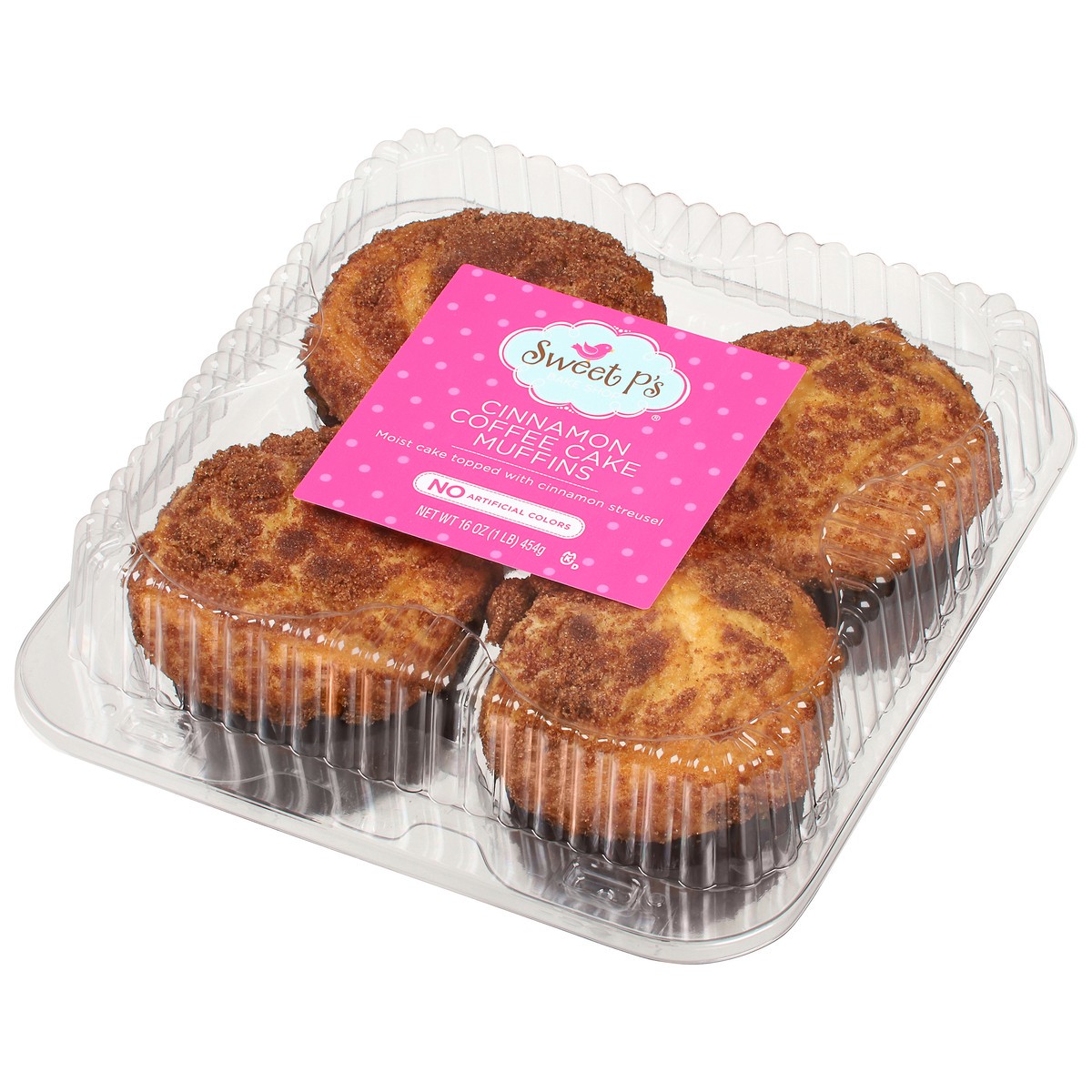 slide 14 of 15, Sweet P's Bake Shop Cinnamon Coffee Cake Muffins 16 oz, 16 oz