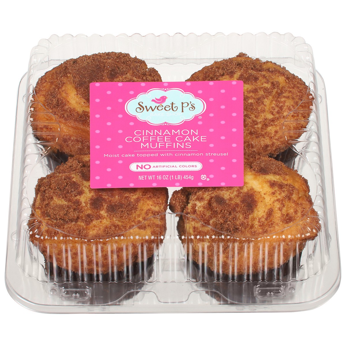 slide 1 of 15, Sweet P's Bake Shop Cinnamon Coffee Cake Muffins 16 oz, 16 oz
