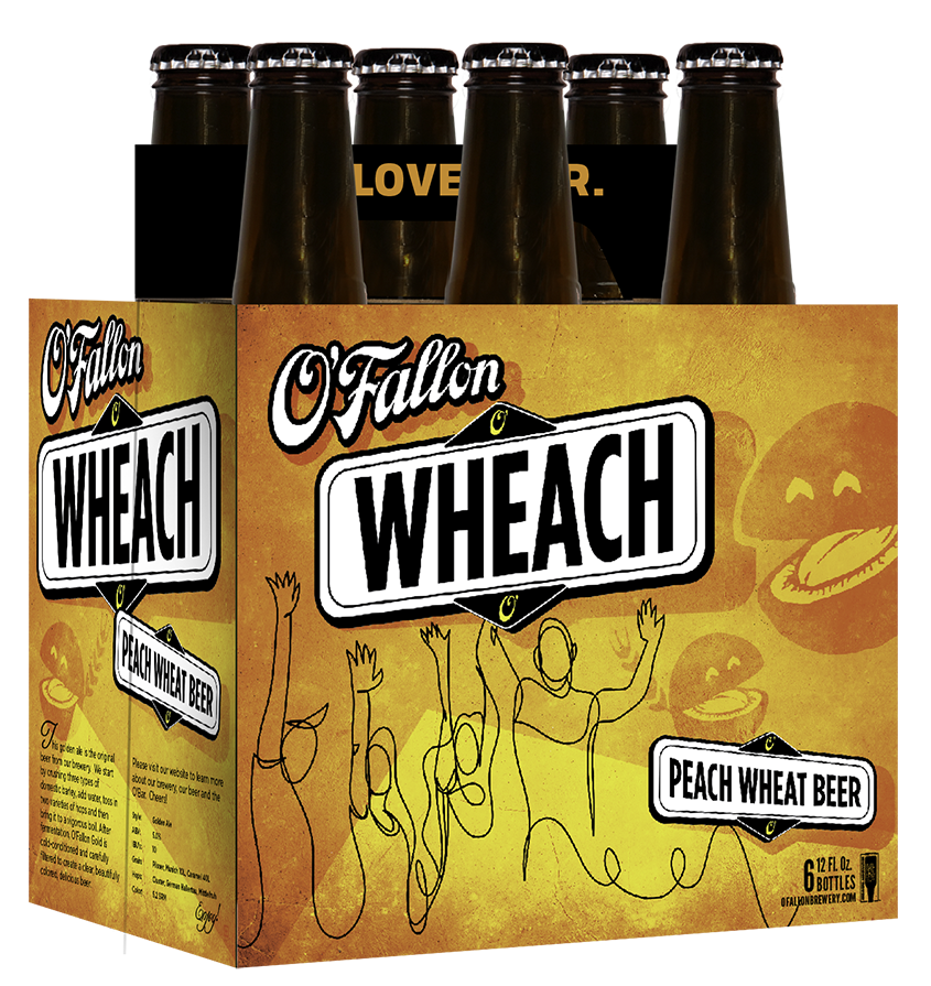 slide 1 of 1, O'Fallon Brewery O'fallon Wheach Peach Wheat Beer, 6 ct; 12 fl oz