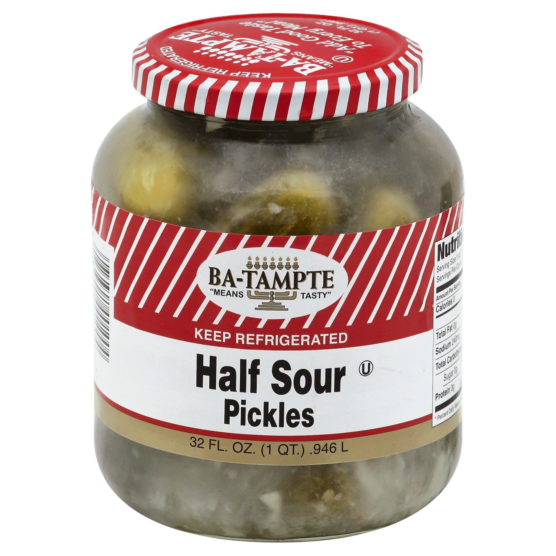 slide 1 of 9, Ba-Tampte Half Sour Pickles, 32 oz