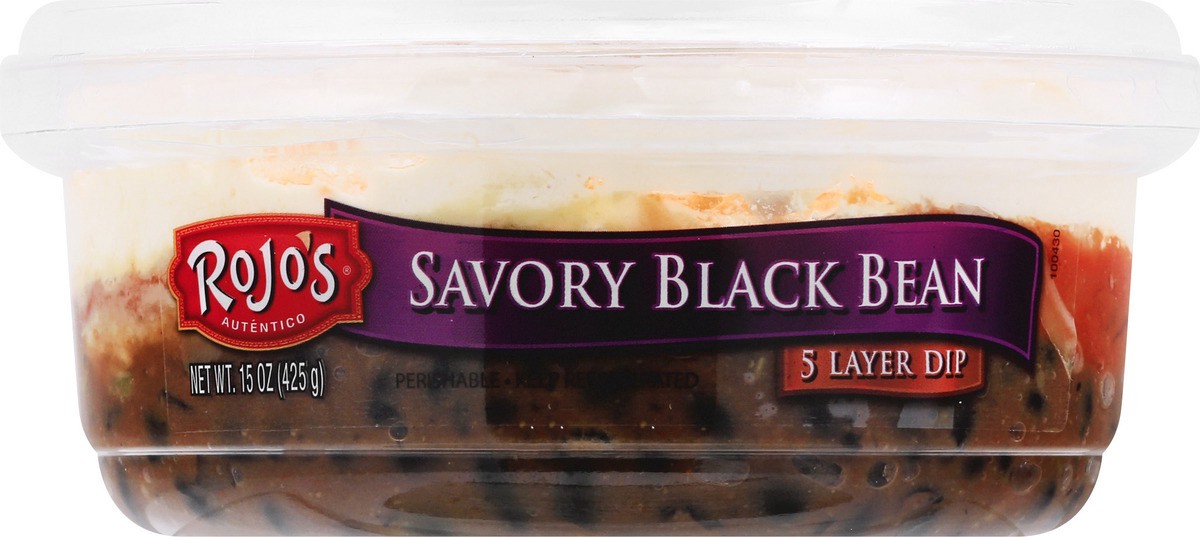 slide 12 of 13, Rojo's Savory Black Bean Dip, 8 oz