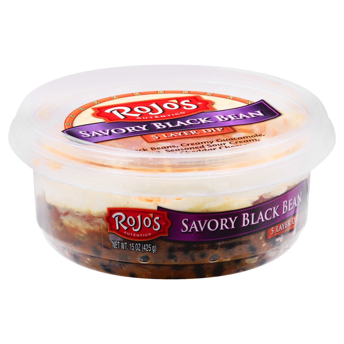 slide 9 of 13, Rojo's Savory Black Bean Dip, 8 oz