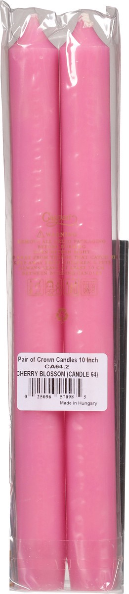 slide 8 of 11, Caspari Cherry Blossom Crown Candles 2 ea, 2 ct
