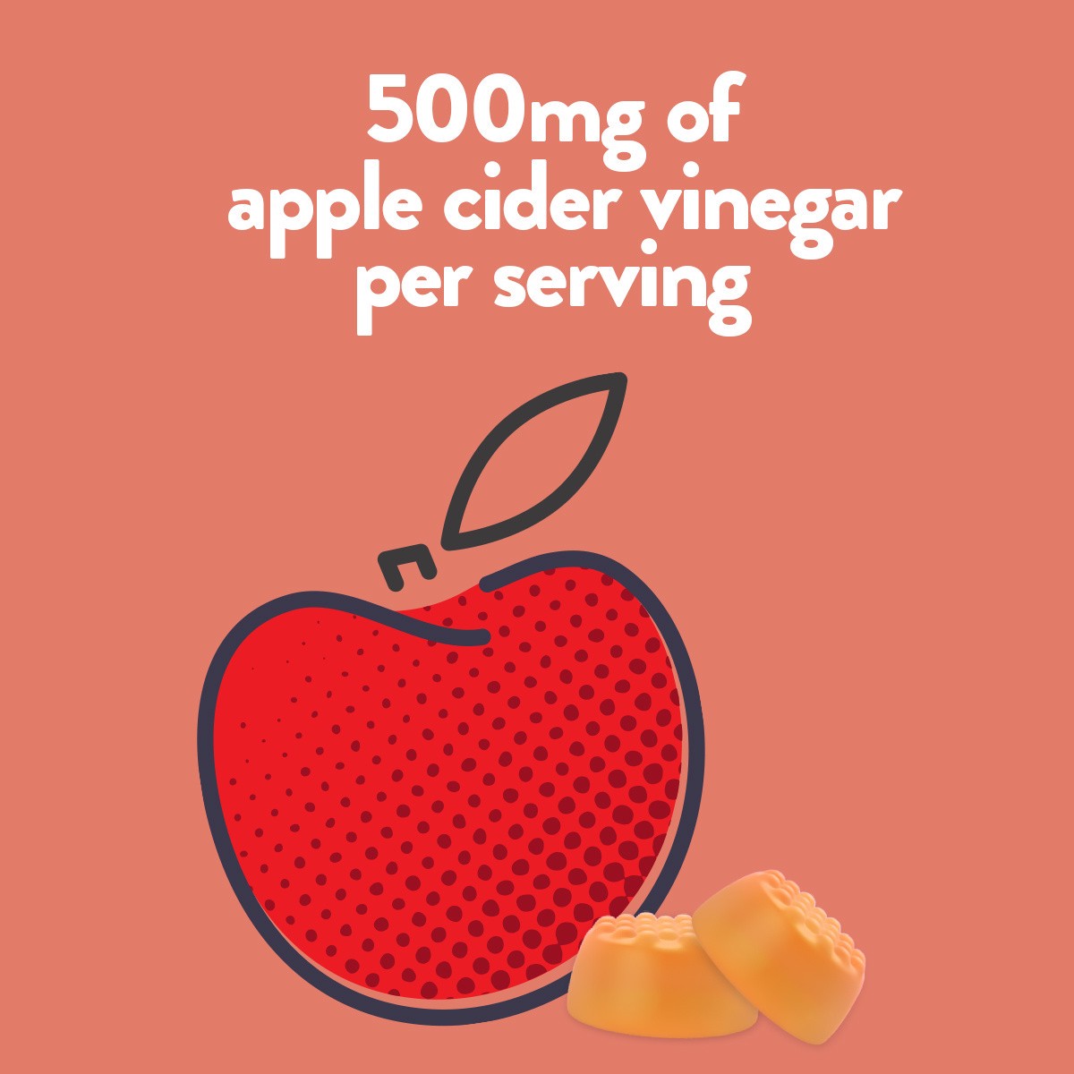 slide 2 of 5, Vitafusion Apple Cider Vinegar, 60 ct