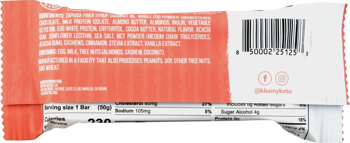 slide 8 of 9, Kiss My Keto Chocolate Maple Donut Flavored Bar 1.76 oz Wrapper, 1.76 oz