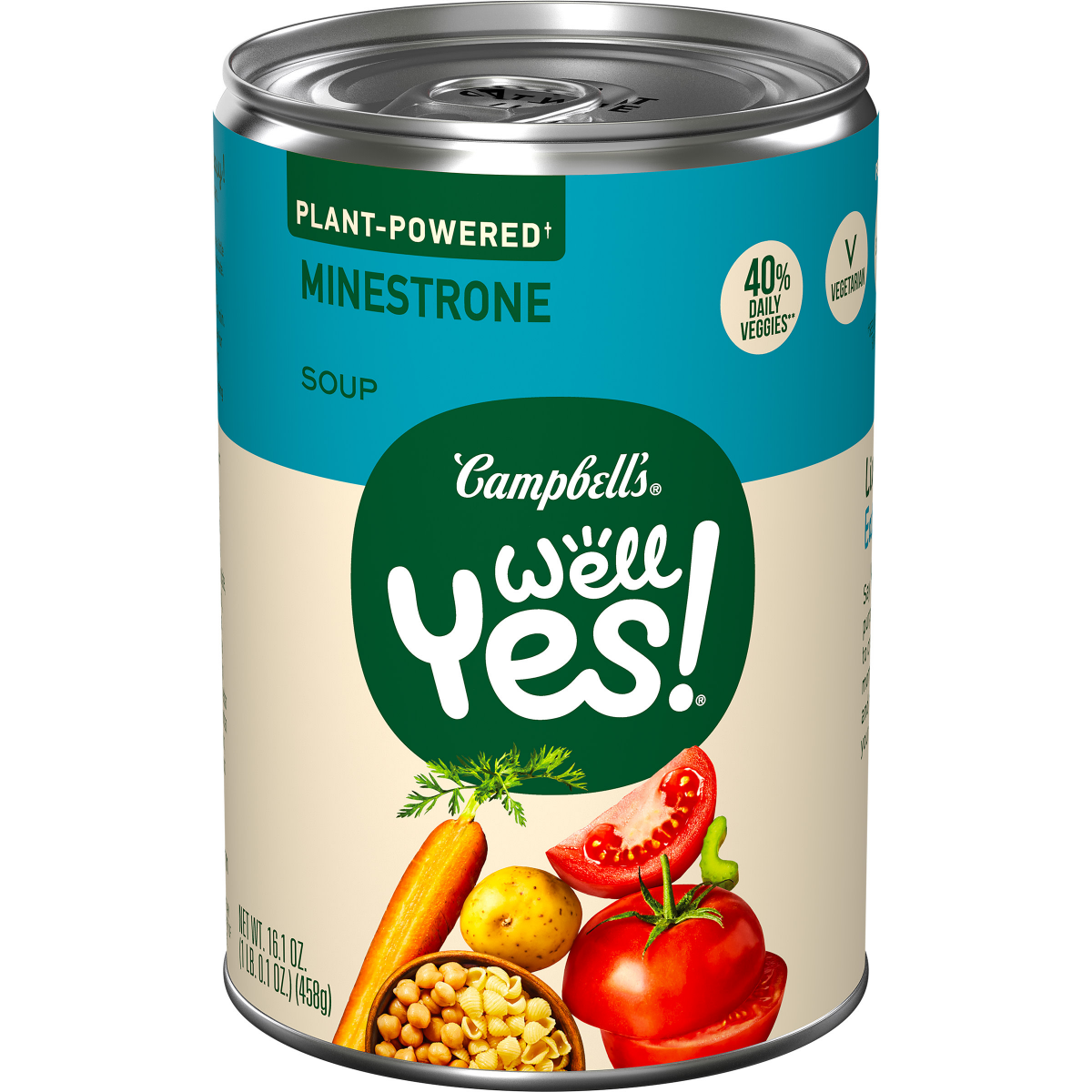 slide 1 of 5, Campbell's Well Yes! Minestrone Soup, 16.1 Oz Can, 16.1 oz