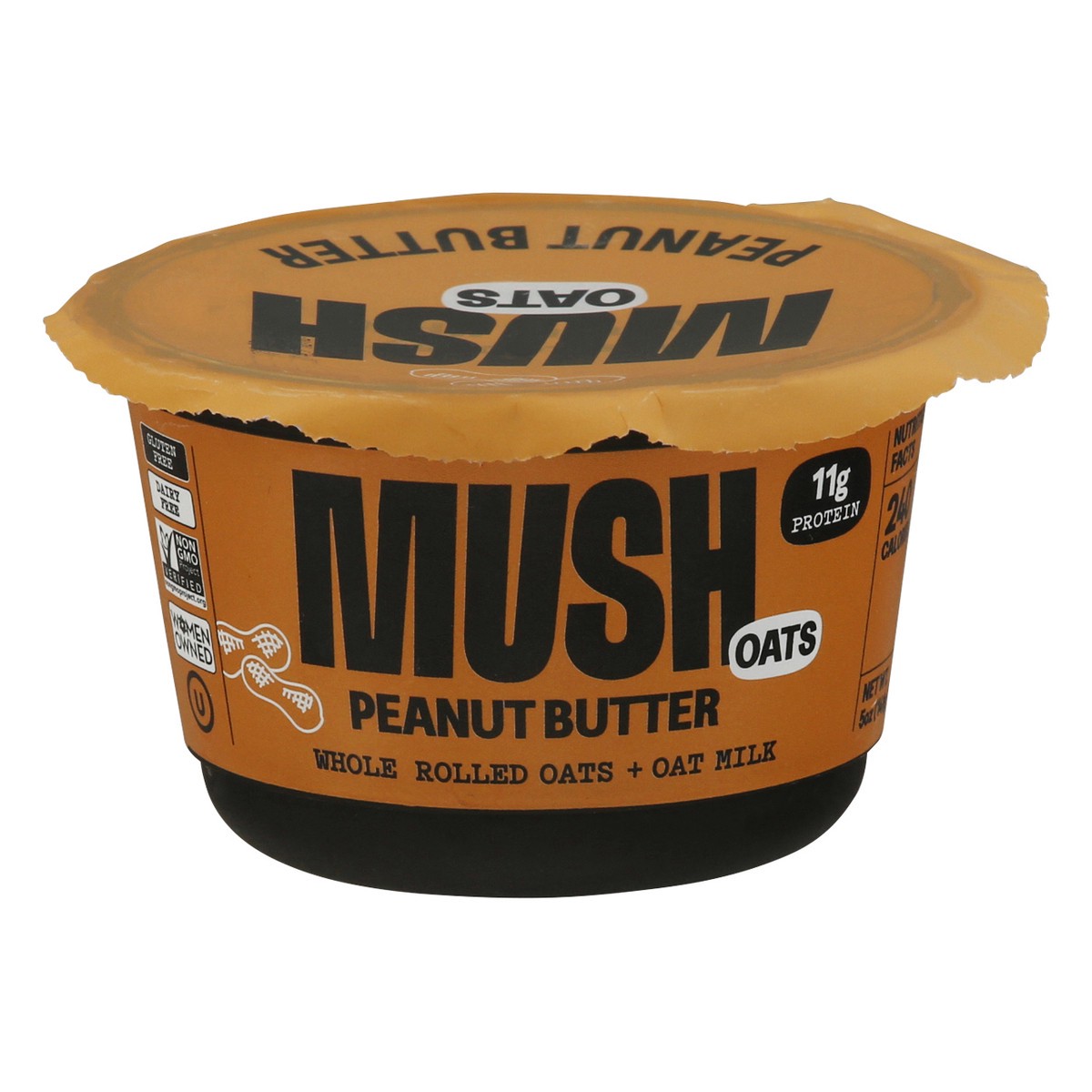 slide 9 of 11, MUSH Peanut Butter Protein Overnight Oats, 1 ct
