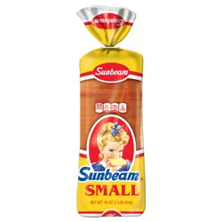 Sunbeam Small White Bread, Sandwich Bread, 16 oz Loaf