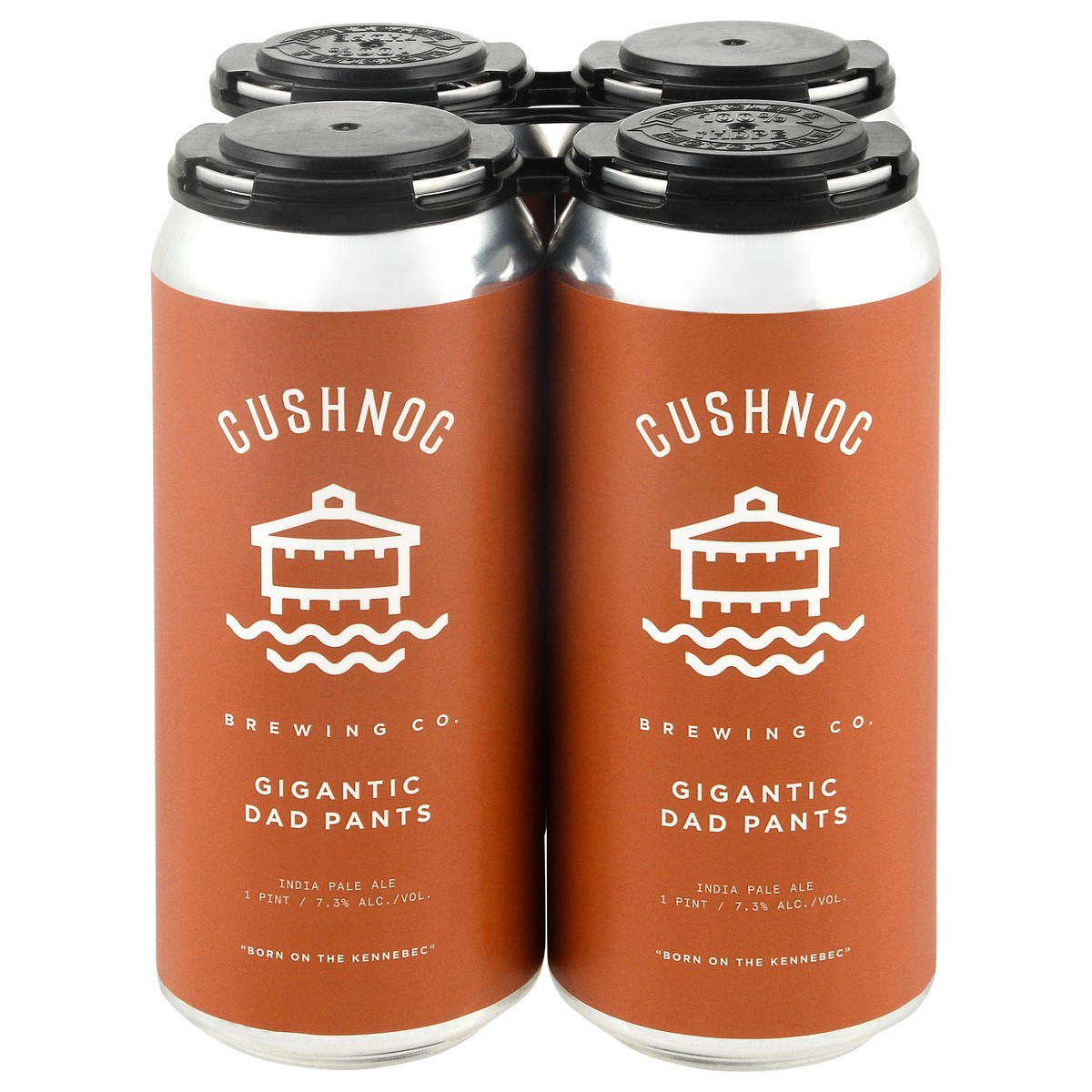 slide 2 of 4, Cushnoc Brewing Co. India Pale Ale Gigantic Dad Pants Beer 4 - 1 pt Cans, 64 oz