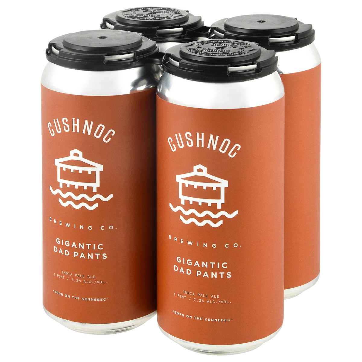 slide 4 of 4, Cushnoc Brewing Co. India Pale Ale Gigantic Dad Pants Beer 4 - 1 pt Cans, 64 oz