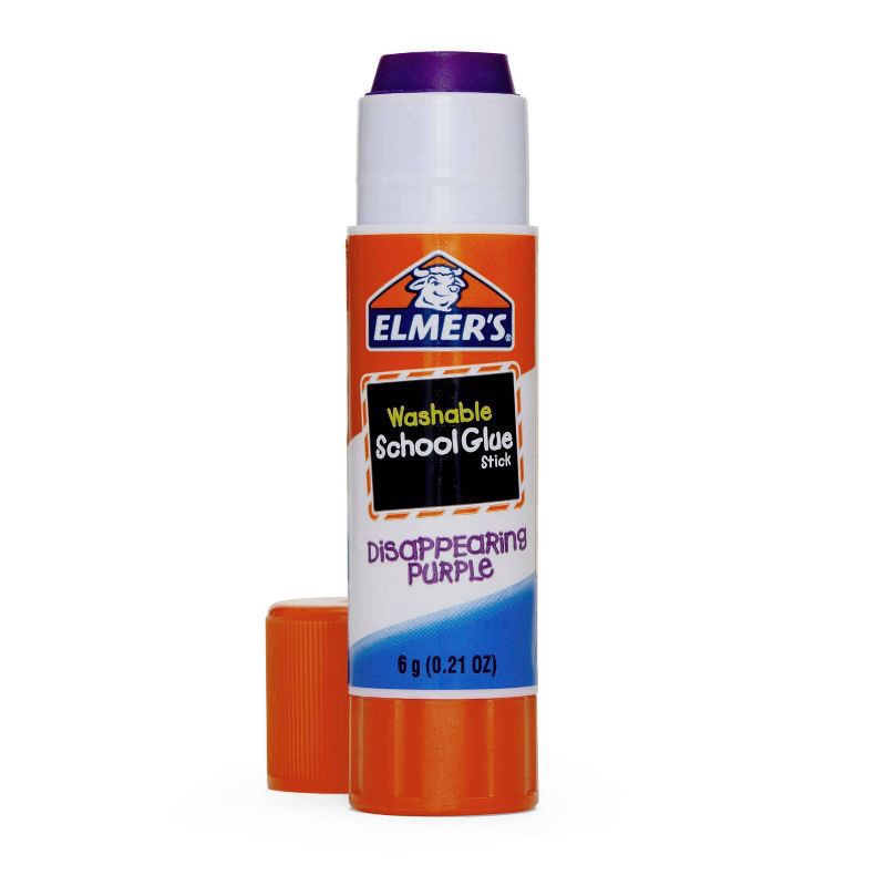 slide 6 of 6, Elmer's 6pk Washable School Glue Sticks - Disappearing Purple, 6 ct