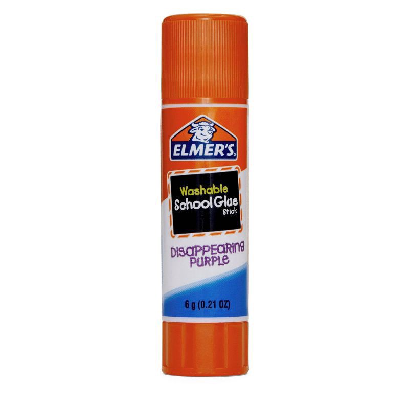 slide 2 of 6, Elmer's 6pk Washable School Glue Sticks - Disappearing Purple, 6 ct