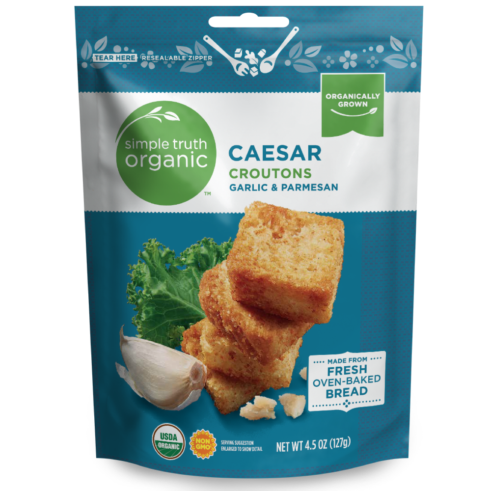 slide 2 of 3, Simple Truth Organic Caesar Croutons, 4.5 oz