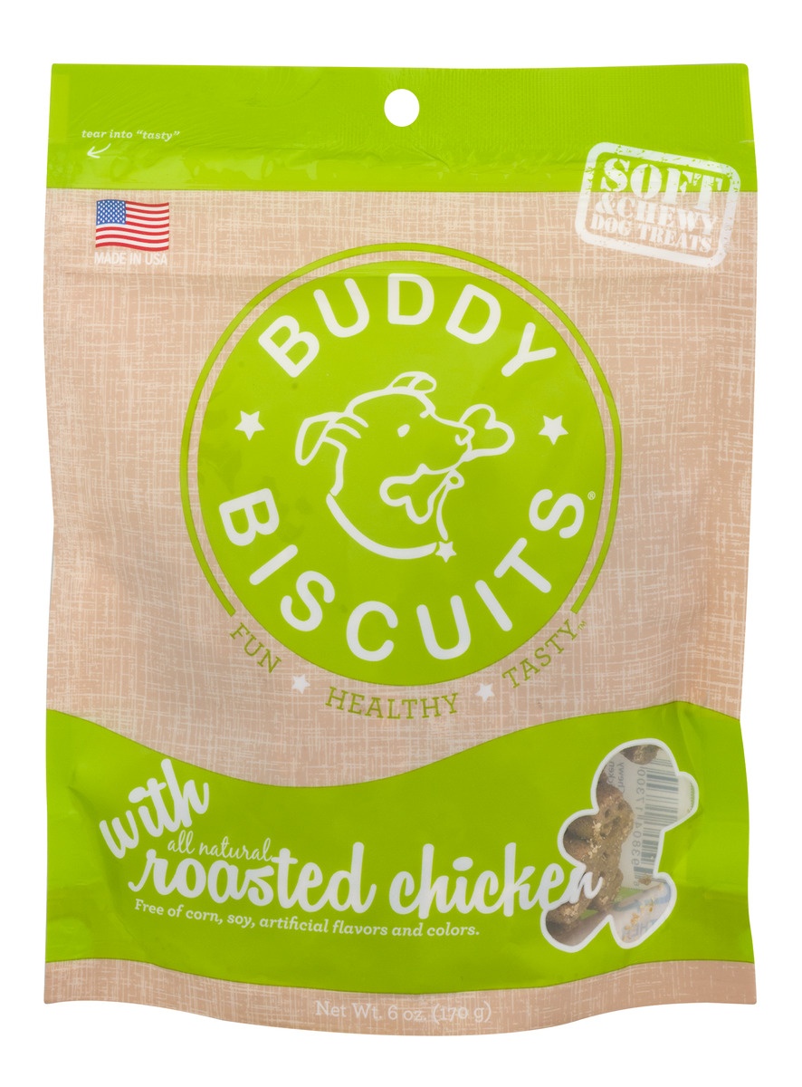 slide 1 of 1, Cloud Star Buddy Biscuits Treats For Dogs, Original Soft & Chewy, Roasted Chicken Flavor, 6 oz