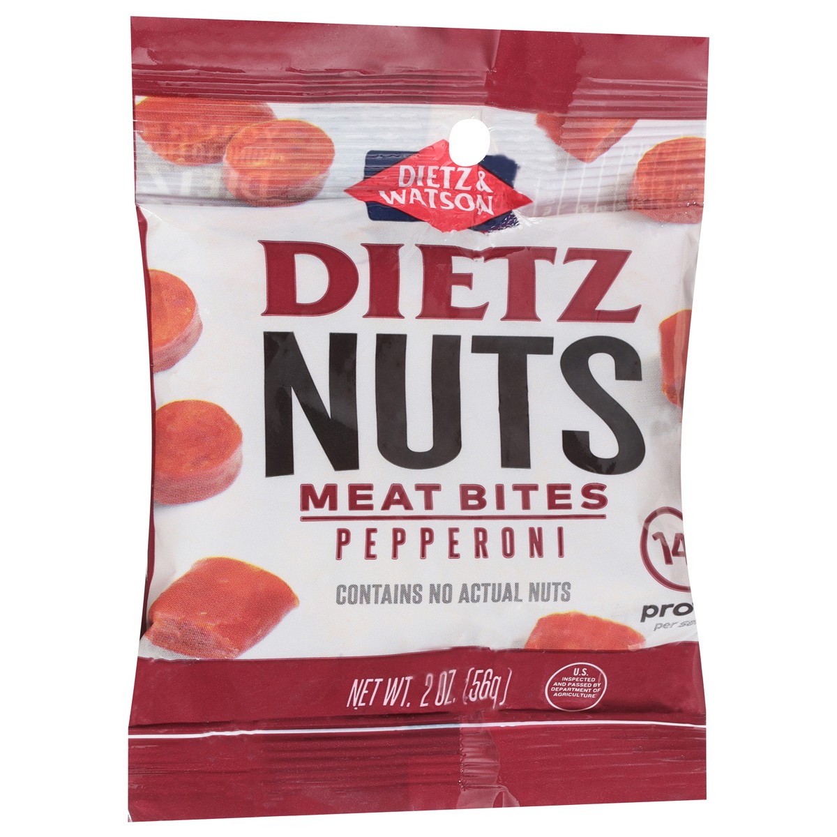 slide 4 of 4, Dietz & Watson Dietz Nuts Pepperoni Meat Bites 2 oz, 2 oz