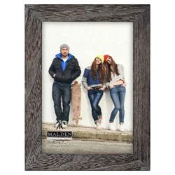 Malden Linear 5" x 7" Gray Ridge Picture Frame