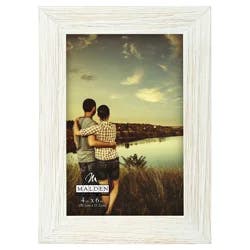 Malden Linear 4" x 6" White Ridge Picture Frame