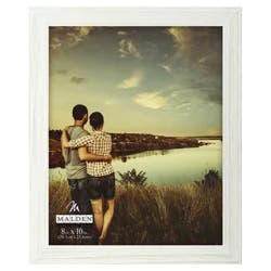 Malden Linear 8" x 10" White Ridge Picture Frame