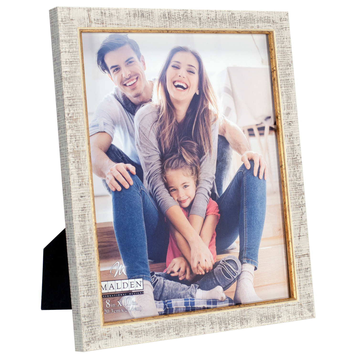 slide 2 of 2, Malden Distressed Cream Stripe Gld 8X10, 1 ct