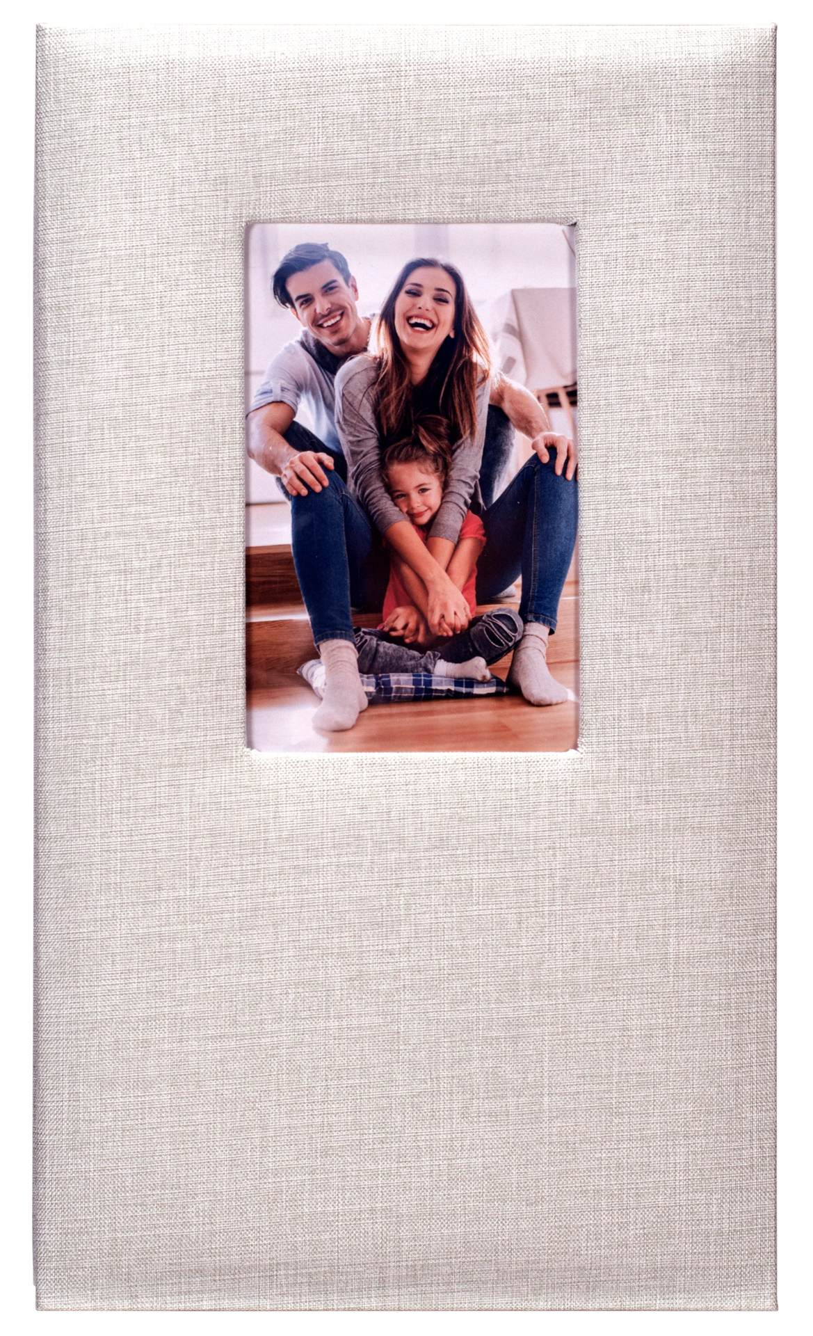 slide 2 of 2, Malden Post Bound Lt Grey Fabric 3Up 4X6, 1 ct