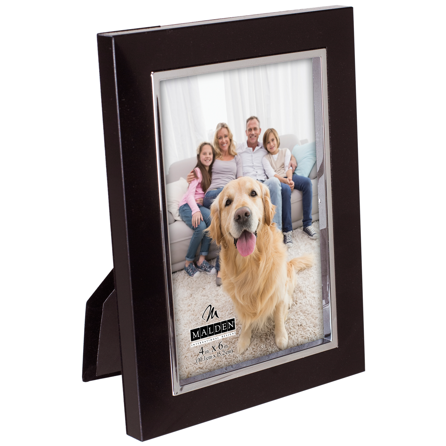 slide 2 of 2, Malden Salisbury Two Tone Black Metal And Silver Frame 4X6, 1 ct