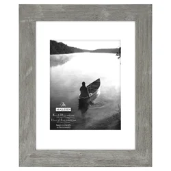 Malden Distressed Manhattan Matted 8" x 10" /11" x 14" Gray Picture Frame
