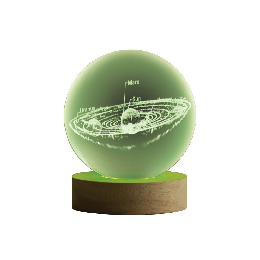 slide 1 of 1, Merkury Innovations Solar System Glass Orb Light, 3.15 in