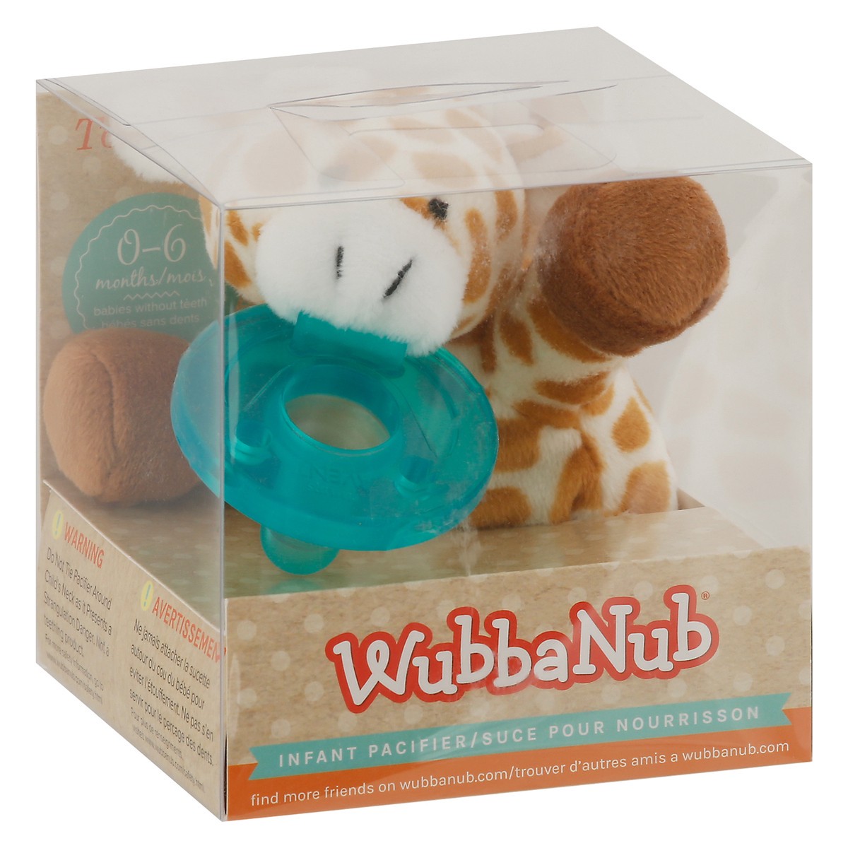 slide 10 of 11, WubbaNub Giraffe Infant Pacifier 1 ea, 1 ct