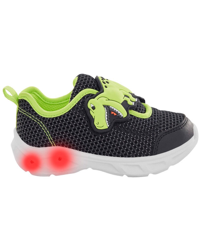 slide 7 of 7, Carter's Toddler Dinosaur Light-Up Shoes Green 7, 1 ct
