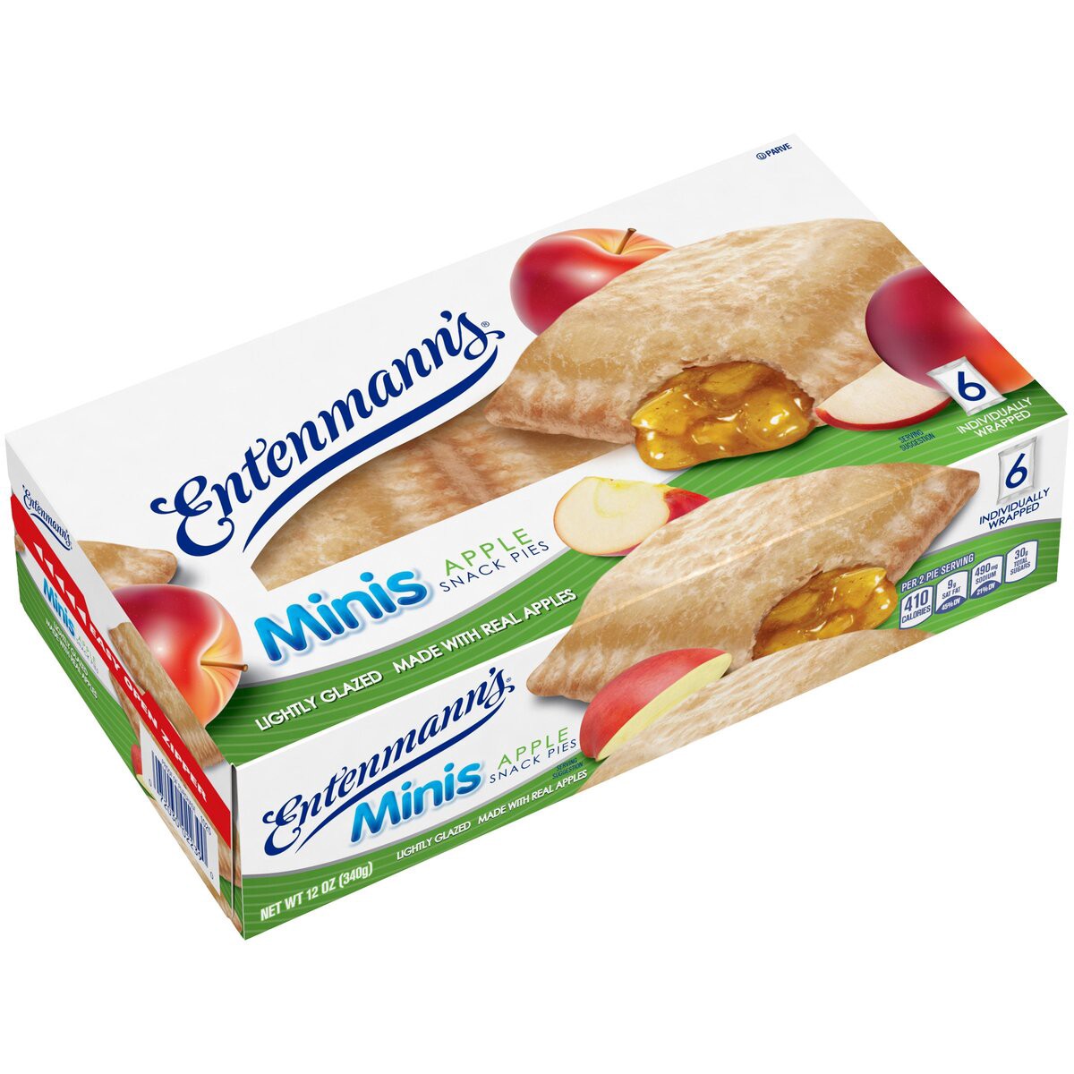 slide 4 of 6, Entenmann's Baker's Delights Apple Snack Pies, 6 packs, Mini Snack Cakes, 12 oz Box, 12 oz