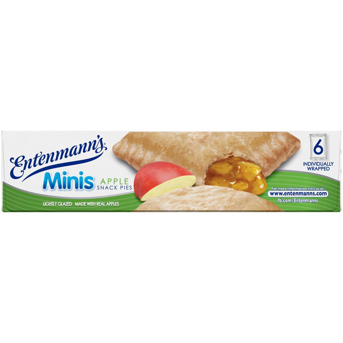 slide 2 of 6, Entenmann's Baker's Delights Apple Snack Pies, 6 packs, Mini Snack Cakes, 12 oz Box, 12 oz