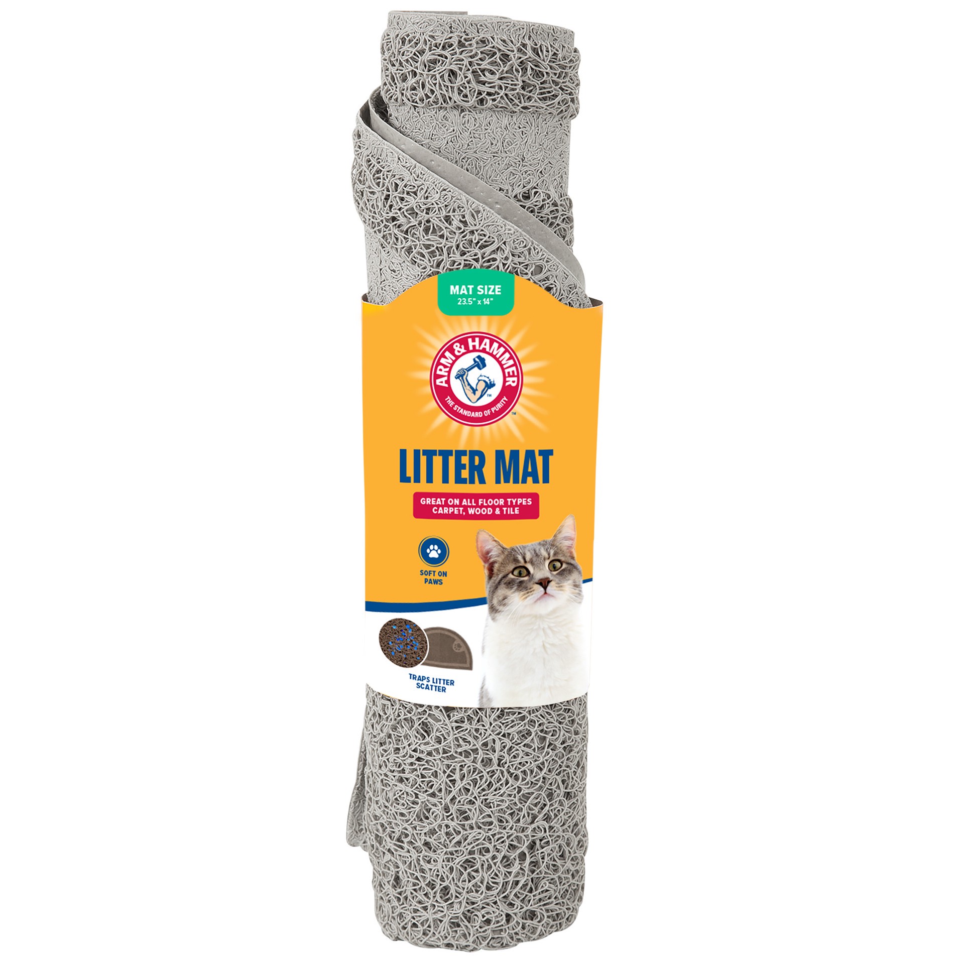 slide 1 of 8, ARM & HAMMER Arm & Hammer Half Circle Litter Mat, 1 ct