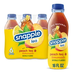 Snapple Peach Tea and Lemonade 6pk 16 oz