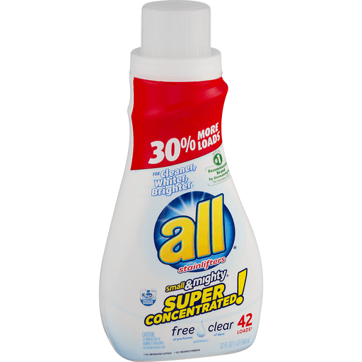 slide 5 of 18, All Small & Mighty Free Clear Laundry Detergent, 32 fl oz