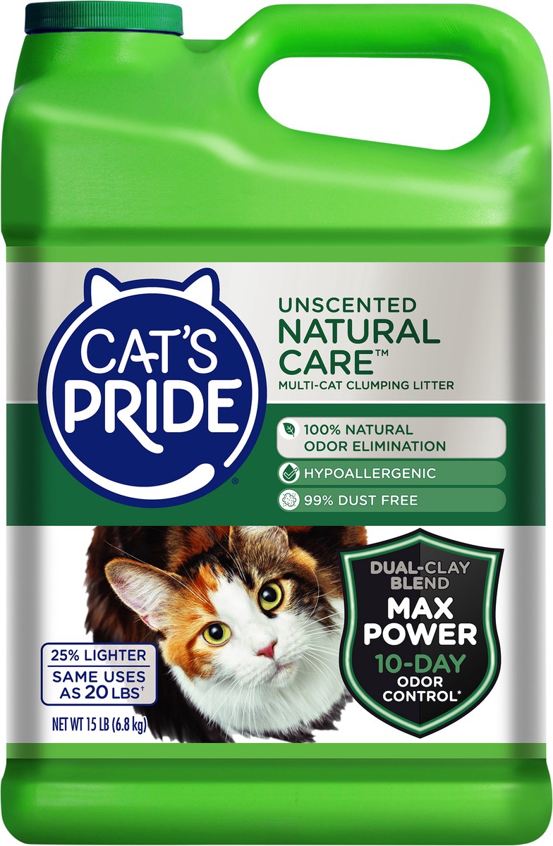 slide 1 of 7, Cat's Pride Unscented Natural Care Cat Litter, 15 lb
