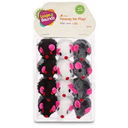 Leaps & Bounds Fuzzy Mice Cat Toys with Catnip