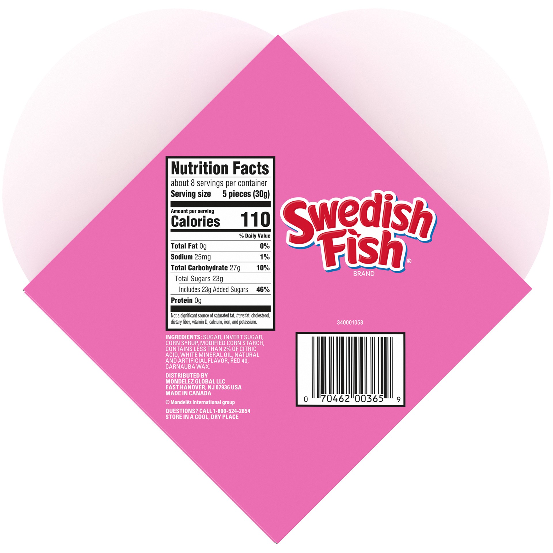 slide 7 of 9, 8Oz Swedish Fish Red Heart, 0.5 lb